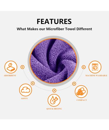 Dog Microfibre Drying Coat Robe - Purple - XLarge (57-60cm) - Super Absorbent & Anxiety Relief for XS to Large Breeds - Buy Online on GoSupps.com