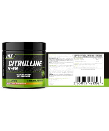 Citrulline Powder 300g - L-Citrulline 2000mg with Magnesium - 85 Portions - Tropical Fruit Flavor | MZ Supplements - Buy Online on GoSupps.com