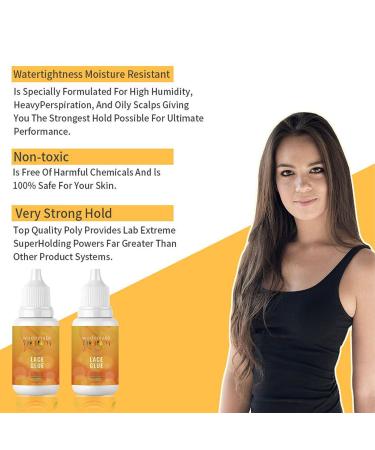 Wig Adhesive Lace Glue - Lace Front - Lace Wig Glue - Strong Hold Invisible Bonding Adhesive Hair Glue for Wigs - Waterproof Latex-Free and Oil-Resistant Wig Glue Lace Front - 1.3Oz - Buy Online on GoSupps.com