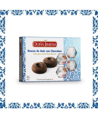 Chocolate-coated Anise Roscos Supreme Quality Typical Christmas Treat Artisan Recipe 230g - Buy Online on GoSupps.com