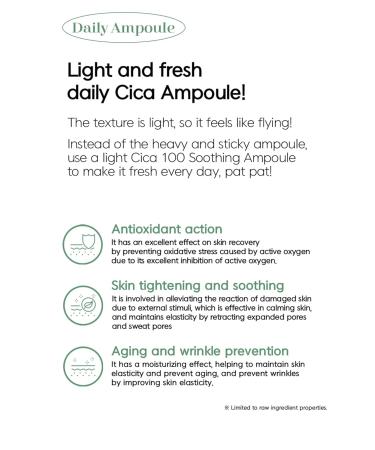 Cica 100 Soothing Ampoule - 30ml | Soothing Skincare for Irritated Skin | International Shipping Available - Buy Online on GoSupps.com
