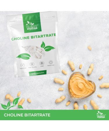 Choline Bitartrate 700 mg - 120 Vegan Capsules for Liver Health & Cognitive Function | High-Dose Nootropic Supplement - Buy Online on GoSupps.com