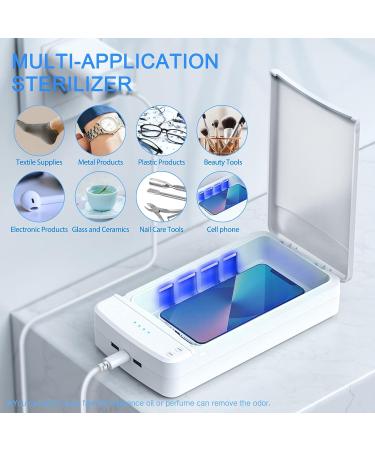 Funfe Nail Tool Sterilizer with Blue Light - Portable UV Sterilizer Box for Nails - Manicure & Jewelry Sanitizer - White - Buy Online on GoSupps.com