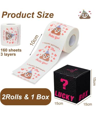 KRANX Birthday Gifts for Men & Women - 2 Funny Toilet Paper Rolls with Lucky Box 30th 40th 50th Birthday Decorations Party Supplies Favors Idea Funny Gag Gifts for Family Novelty Gifts for Friends - Buy Online on GoSupps.com