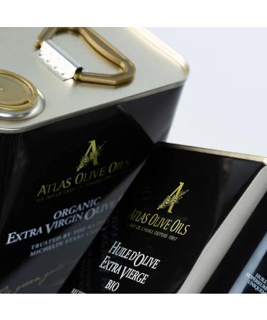 Atlas 3 LT Organic Cold Press Extra Virgin Olive Oil from Morocco | Rich in Polyphenols | Family Farm Harvested | Trusted by Michelin Star Chefs | 101 Fl Oz - Buy Online on GoSupps.com
