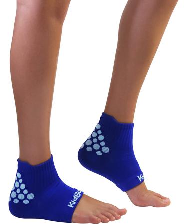 KidSole RX Gel Sports Sock for Kids | Heel Sensitivity from Severs Disease & Plantar Fasciitis | Blue, Kid's 2-7 - Buy Online on GoSupps.com