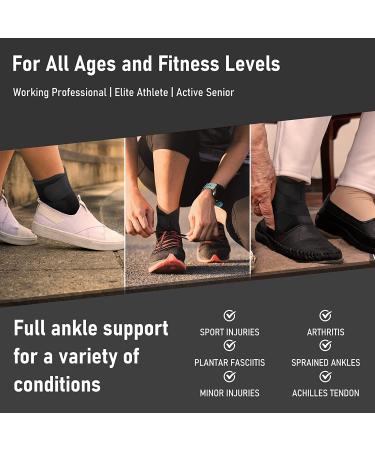 Ankle Brace & Achilles Tendon Support Sleeve - Compression Sleeve for Plantar Fasciitis & Achilles Tendonitis Relief - One Size Fits Men and Women - 1 Count - Buy Online on GoSupps.com