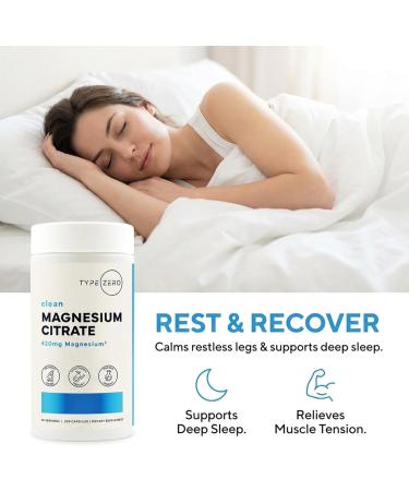 Type Zero Clean Magnesium Citrate Capsules (420mg Per Serving - 200 Capsules) Pure Magnesium Citrate Supplement Non-GMO - Gluten Free 50 Servings - Buy Online on GoSupps.com