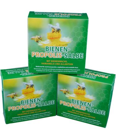 Pack of 3 Bee Propolis Ointment with Propolis Beeswax Witch Hazel and Allantoin 100 ml - Buy Online on GoSupps.com