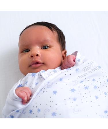 Halo Baby Sleeping Bag Swaddle | 1.5 TOG SleepSack | Blue Moons 100% Cotton | Easy Access Zip | Wearable Blanket for Newborns | Boys & Girls 0-3 Months - Buy Online on GoSupps.com