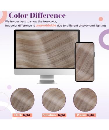 Shop Laavoo Clip-In Hair Extensions - Real Hair Blonde Highlights 45cm 105g Ash Blond & Platinum Blonde 7pcs - Buy Online on GoSupps.com