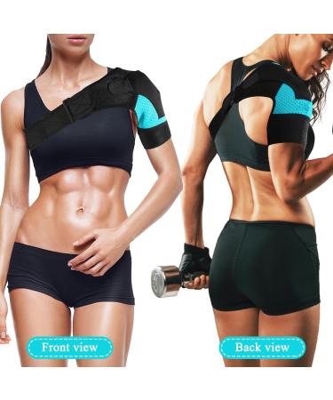 INBOLM Shoulder Brace for Men and Women - Adjustable Rotator Cuff Support - Blue - Buy Online on GoSupps.com