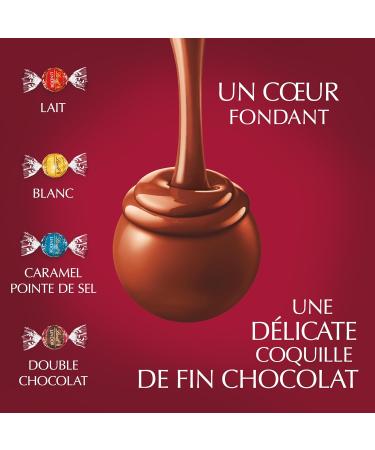 Lindt - Cornet LINDOR - Assortiment de Chocolats au Lait Blancs Double Chocolat Caramel Pointe de Sel - C ur fondant - Id al pour No l 562g marron clair blanc noir 562g - Buy Online on GoSupps.com