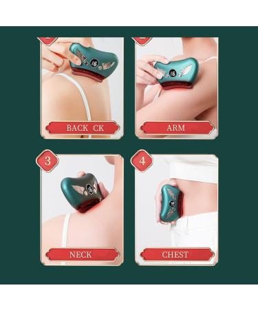 Verdant Touch Electric Gua Sha Massager - 16 Vibration Settings Hot Compress Skin Scraping Board for Enhanced Massage Experience | International Shipping - Buy Online on GoSupps.com