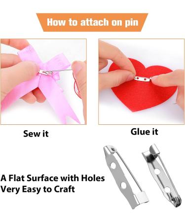 Prasacco 120 Pcs 25mm Brooch Pins with 2 Holes for Name Tags & Jewelry Making - DIY Crafts - Buy Online on GoSupps.com