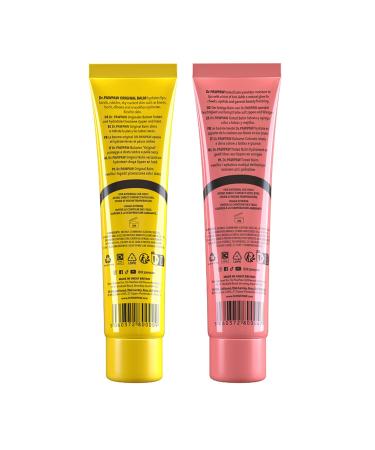 Dr. PawPaw Peachy Set - Multipurpose Soothing and Tinted Hydrating Lip Balm Giftset - Peach Pink and Original Balm - Gluten Free - 2 pc - Buy Online on GoSupps.com