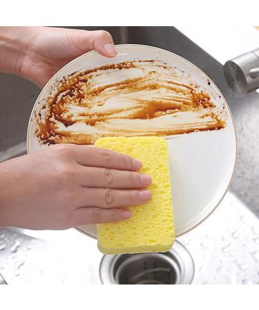 40pcs Kitchen Cleaning Sponge Natural Wood Pulp Cotton Dishwashing Sponges Cleaner for Kitchen Bathroom Cleaning Tools Kitchen Sponges for Washing Dishes - Buy Online on GoSupps.com