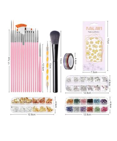 Multifunctional 3D Nail Art Dotting Kit - Clean Brushes & Manicure Tool Set for Women | International Shipping Available - Buy Online on GoSupps.com