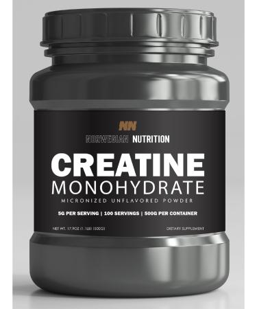Norwegian Nutritions Creatine Monohydrate Powder Keto Vegan Unflavored 500G