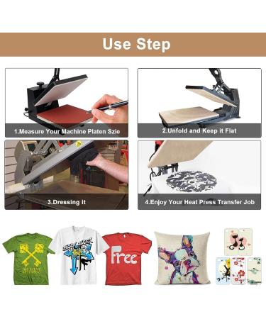15x15 Heat Press Platen Wrap Cover - Heat Resistant Protector for Sublimation Machines - Reusable Protective Sheet (Brown, 15x15 inch) - Buy Online on GoSupps.com