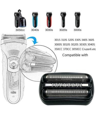 Darohz 21B for Braun Series 3 Electric Shaver Replacement Head - Compatible With Series3 Shavers 301S 310S 320S 3010S 3020S 3050cc etc(2pcs) - Buy Online on GoSupps.com