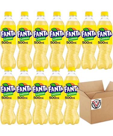 Generic 12 x Fantta Lemon 500ml - Sparkling Lemon Fruit Drink with Sugar and Sweeteners - Buy Online on GoSupps.com