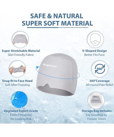 Headache Relief Cap - Migraine Hat for Cold & Hot Therapy - Gel Ice Pack for Headaches - Grey - Buy Online on GoSupps.com