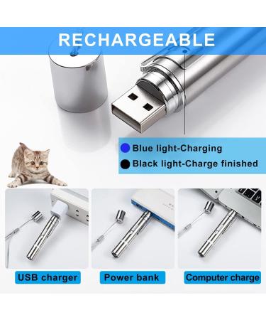 Laser Pointer Cat Toy - Interactive Red Dot Clicker for Indoor Cats and Dogs - Long Range Outdoor Chaser Teaser Stick - USB Rechargeable - Bright LED Light - Training Tool - Buy Online on GoSupps.com