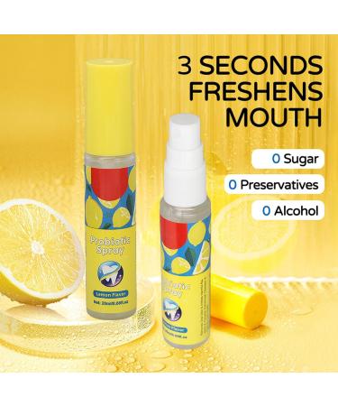 Bad Breath Oral Spray Lemon Scent Herbal Extract Cleaning Mouth Freshener 20ml Pocket Size 8 Hours Lasting Relief for Dry Mouth Promotes Oral Health - Buy Online on GoSupps.com