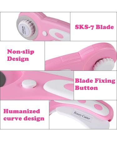 Rdutuok 45mm Rotary Cutter Set with 5 Replacement Blades, A3 Cutting Mat, Acrylic Ruler, Sewing Pins, Craft Knife, and Clips - Perfect for Sewing, Crafting, and Patchworking - Buy Online on GoSupps.com