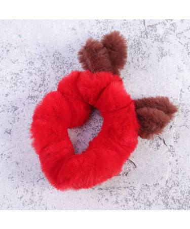 FRCOLOR Christmas Hair Scrunchie Plush Reindeer Antlers Hair Tie Hair Band Hair Bobbles Ponytail Holders Gifts for Girls Women - Buy Online on GoSupps.com
