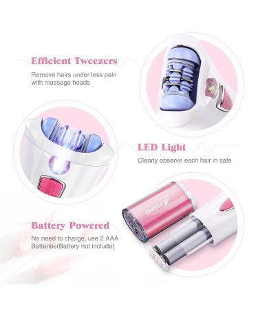 Silky Smooth Glide Epilator for Women - Portable Cordless Facial Hair Removal Razor and Electric Trimmer Tweezer - Ideal for Face, Arm, Underarm, Chin, Bikini, Leg and Peach Fuzz - Pink - Buy Online on GoSupps.com
