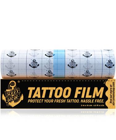 Sorry Mom Tattoo Aftercare Bandage (6.5 ft x 6 in) Clear Tattoo Bandages Waterproof, Adhesive Tattoo Wrap Bandage - Tattoo Healing Wrap - Tattoo Film Protection - Second Skin Tattoo Waterproof Bandage