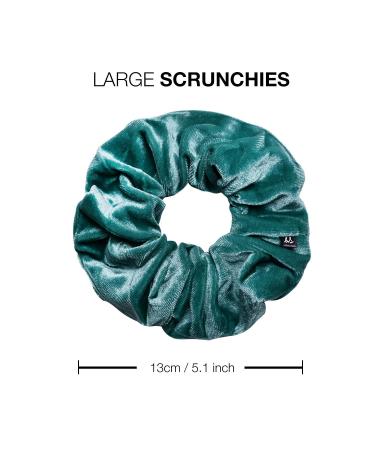Emerald Green Velvet Hair Rubbers - Set of 2 | Stylish & Soft Hair Ties for All Hair Types - Buy Online on GoSupps.com