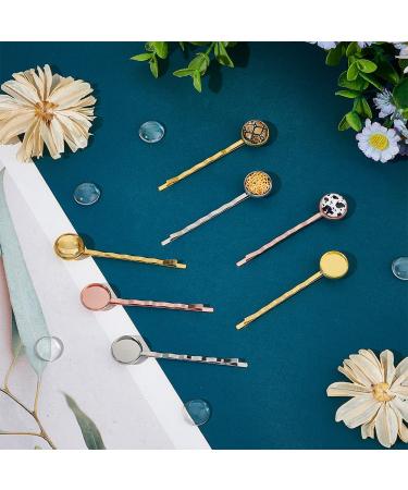 Unicraftale 30 Sets Hair Needles & Glass Cabochons - DIY Brass Hairpins & Accessories for Jewelry Production | International Shipping - Buy Online on GoSupps.com