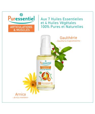 Puressentiel Massage Oil for Muscular Strain 100ml - Fast International Shipping & Pain Relief - Buy Online on GoSupps.com