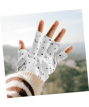 POPETPOP 2 Pairs Nail Gloves Gel Nails Gloves Uv Gloves for Gel Manicures Uv Lamp Glove for Gel Nails Gel Manicure Uv Gloves Gloves Non-slip Light White Miss Polyester 38x13cm - Buy Online on GoSupps.com