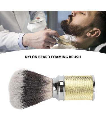 Saluaqui Gold Razor Brush for Men | Premium Shaving & Soap Brush | Curved Handle Synthetic Foam & Nylon Bar Brush - Buy Online on GoSupps.com