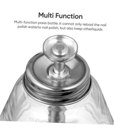 Didiseaon Glass Bottle Nail Polish Remover Bottle Push down Pump Pump Bottle Press Bottle Glass Press Bottle - Buy Online on GoSupps.com