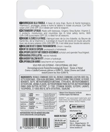  Naturaverde Naturaverde | Kids - Mattel Barbie - Strawberry Cocoa Butter Lipstick Cocoa Butter for Girls with Organic Shea Butter with UVA-UVB Filters - SPF 15 5.7 ml Lipstick - Buy Online on GoSupps.com