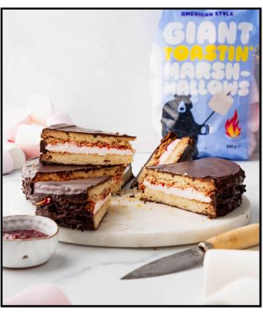 American Style GLUTEN FREE Giant Toasting Marshmallows - White & Pink - Pack of 2 (500g x 2) by Epic Snax Co. - Perfect for Barbeque Bonfire Roast Toastin' & Smores - Buy Online on GoSupps.com