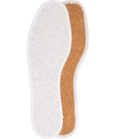 6 Pair Pack Natural Cork Shoe Insoles with Terry Cloth - Ultra Light Comfort for Men & Women | Kaps Cork Frotte (46 EUR / 13 US Men) - International Shipping Available - Buy Online on GoSupps.com