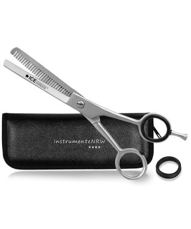 Premium Effilier scissors - modeling scissors - hairdressing scissors - hair scissors - thinning out with a practical storage case (No. 5 7 inch modeling toothing 1 sides)