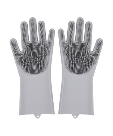YUANstore Dishwashing Cleaning Gloves Silicone Rubber Sponge Glove Household Scrubber Kitchen Clean Tools Dropshipping Kitchen