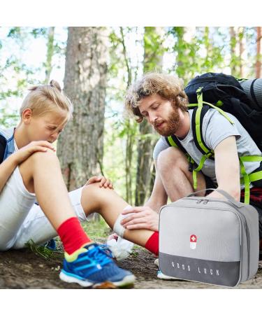 Waterproof Medication Bag - 2stk Travel Emergency First Aid Storage | Portable Pharmacy Organizer in Gray - Buy Online on GoSupps.com
