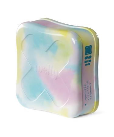 Welly Bandages - Fun Adhesive Flexible Fabric Bravery Badges | Colorful First Aid Tin for Cuts & Scrapes | 48 Count Tie Dye Patterns - Shop Internationally - Buy Online on GoSupps.com