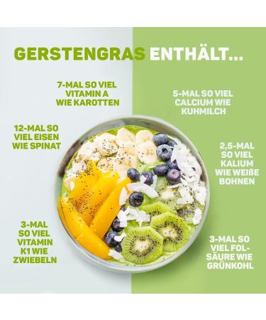 Leepur Organic Barley Grass Powder 1kg - Raw Vegan Gluten-Free Lactose-Free German Cultivation High-Quality Superfood - Buy Online on GoSupps.com