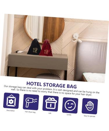 FOMIYES 2 Pcs Storage Bag Makeup Travel Containers Hotel Hairdryer Pouch Drawstring Bag Candy Toolkit 36.5X26.5X1CM Assorted Color - Buy Online on GoSupps.com