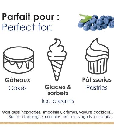 ScrapCooking - Pur e de Myrtilles 500 g - Pur e de Fruit pour P tisserie - Macarons Mousses Gel es G teaux Ganaches Nappages Coulis Glaces Cocktails - Fabriqu e en France - 4766 - Buy Online on GoSupps.com