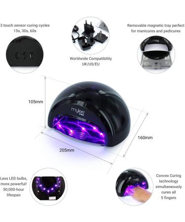 Mylee Complete Gel Nail Polish Kit with LED Lamp - 4 MyGEL Colours, Top & Base Coat, Gel Remover - Black Lamp - Buy Online on GoSupps.com